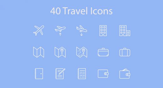 40 travel icons xd