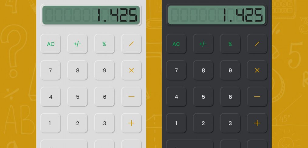 Adobe XD calculator illustration
