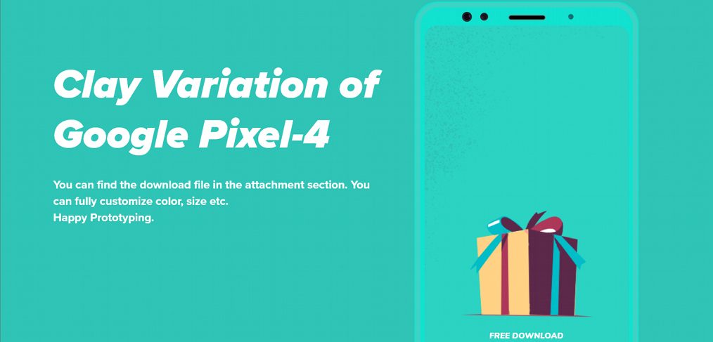 Adobe XD Pixel 4 mockup