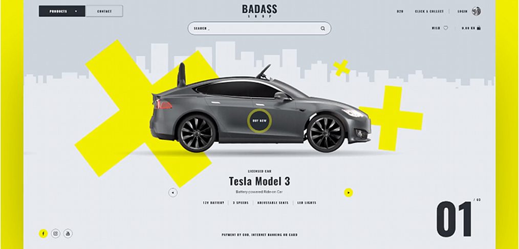 Badass - online shop XD template