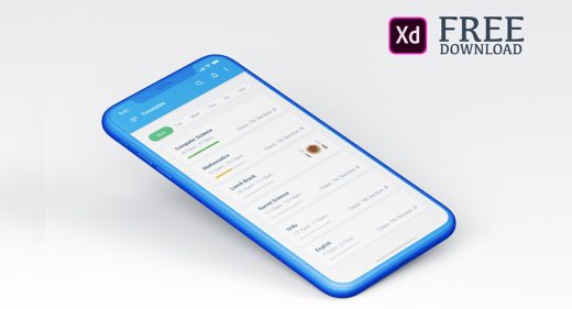 Class timetable mobile XD concept
